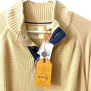 Weatherproof Vintage Sweater | Tan / Cream | Size XL